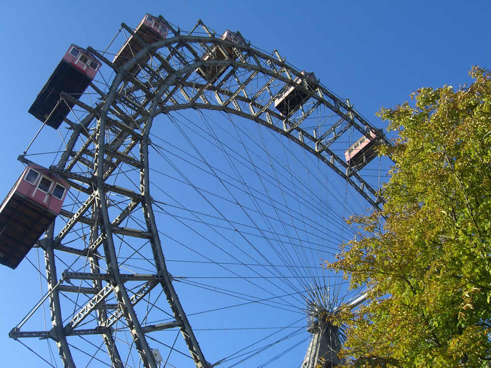 Das Wiener Riesenrad im Wiener Prater Wurstelprater Praterstern